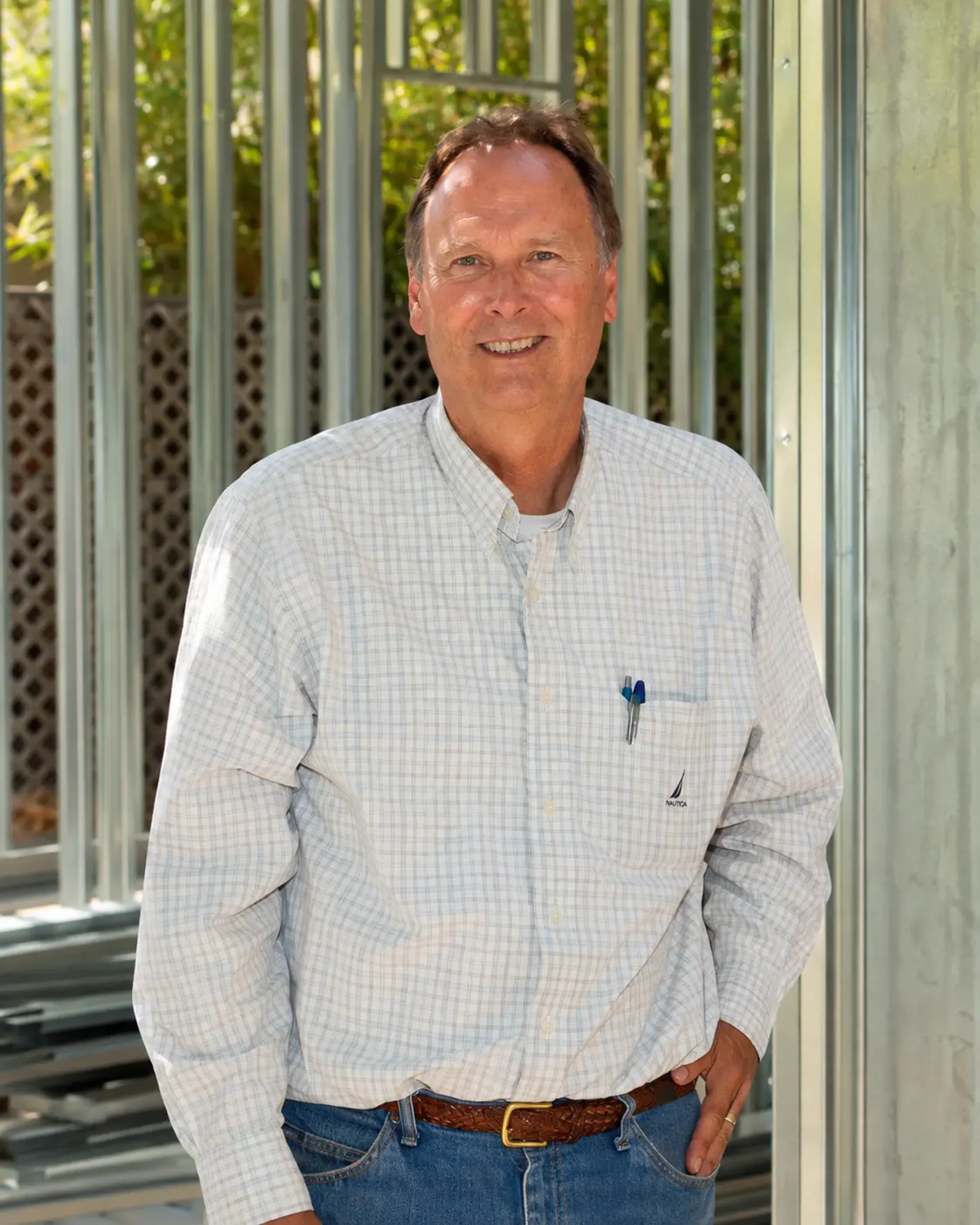 Don Wheeler at a residential cold-formed steel framing project